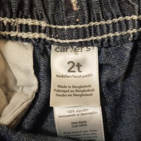 CARTERS denim pull on shorts - Picture 2 of 3
